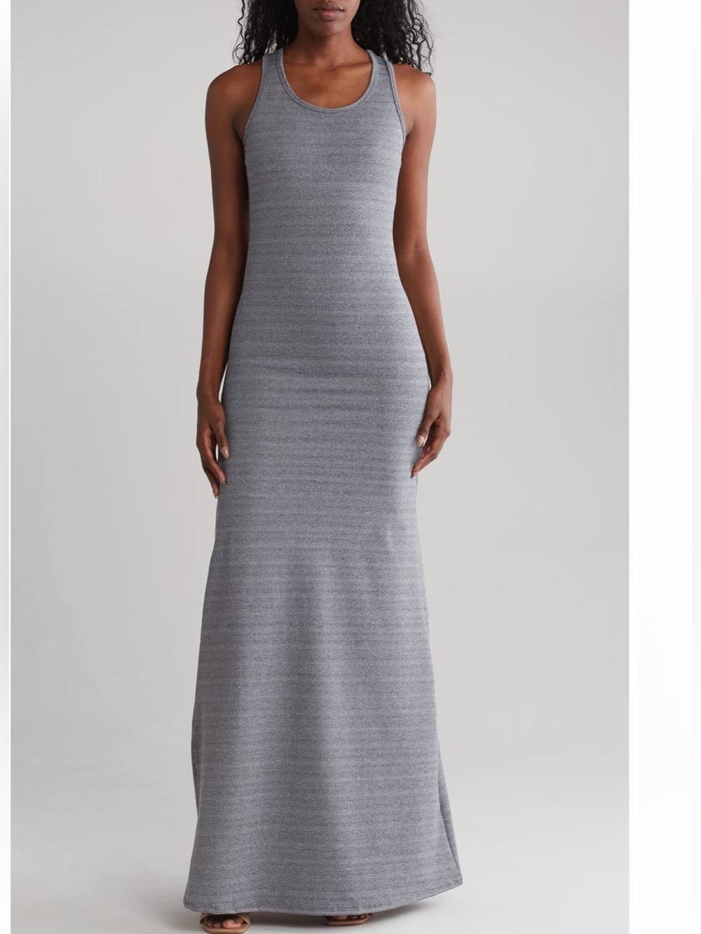 Go Couture Heather Gray Maxi Dress Skirt